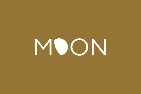 Download Moon Logo with Typography Design - Moon logo Collection