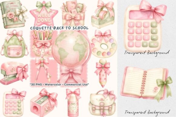 Download Pink Coquette Back to School Watercolor - Premium Resources